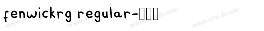 fenwickrg regular字体转换
